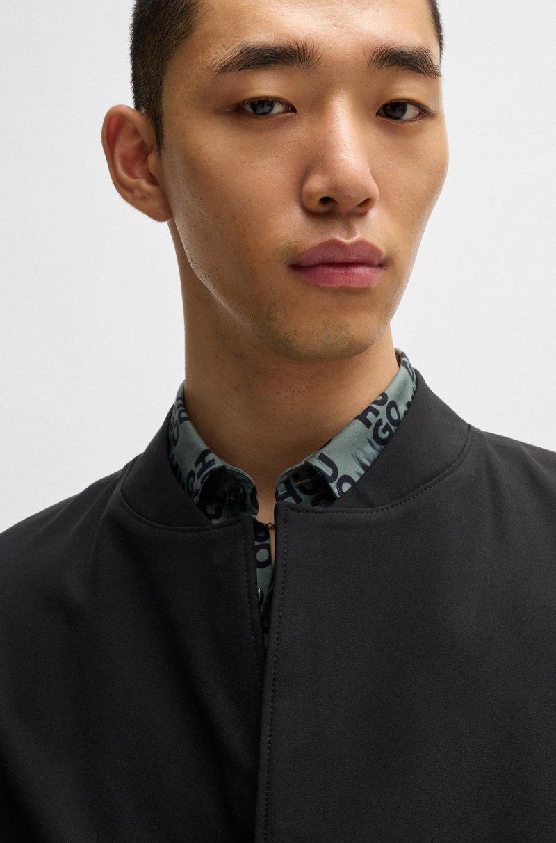 Hugo Boss Chaqueta De Corte Moderno En Sarga Técnica Elástica