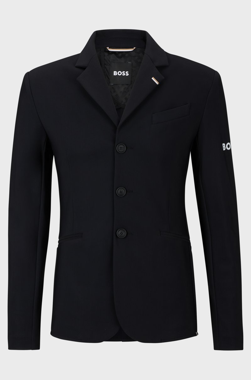 Hugo Boss Chaqueta de equitación para exhibiciones slim fit con detalles de la marca
