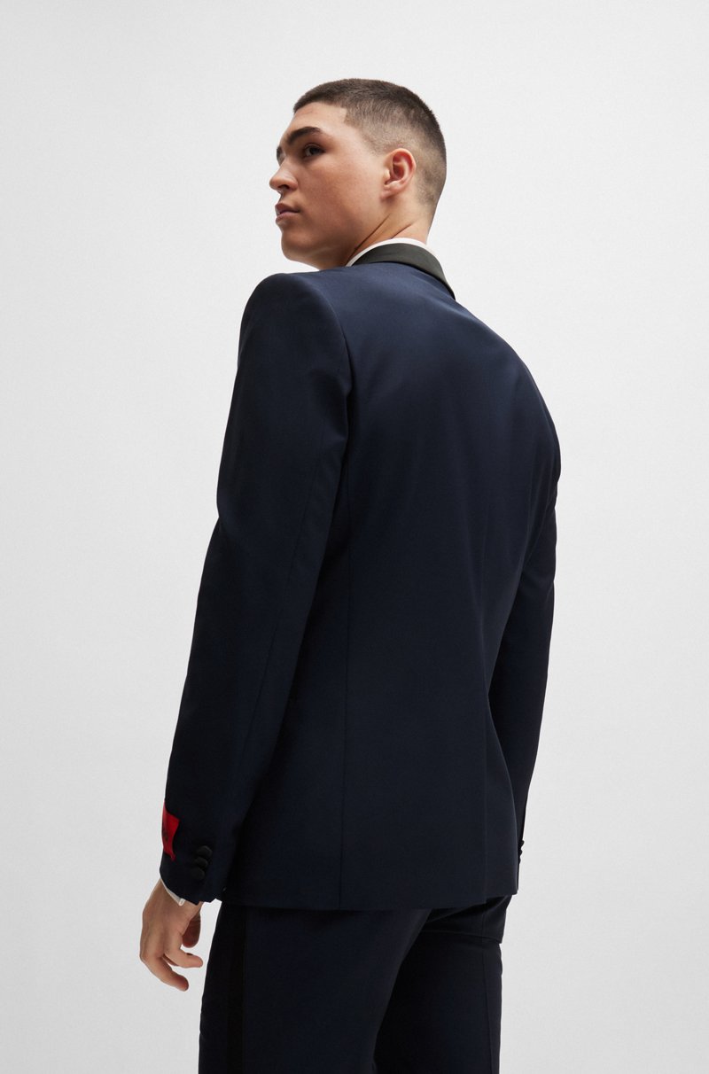 Hugo Boss Chaqueta De Esmoquin Extra Slim Fit De Mezcla De Lana