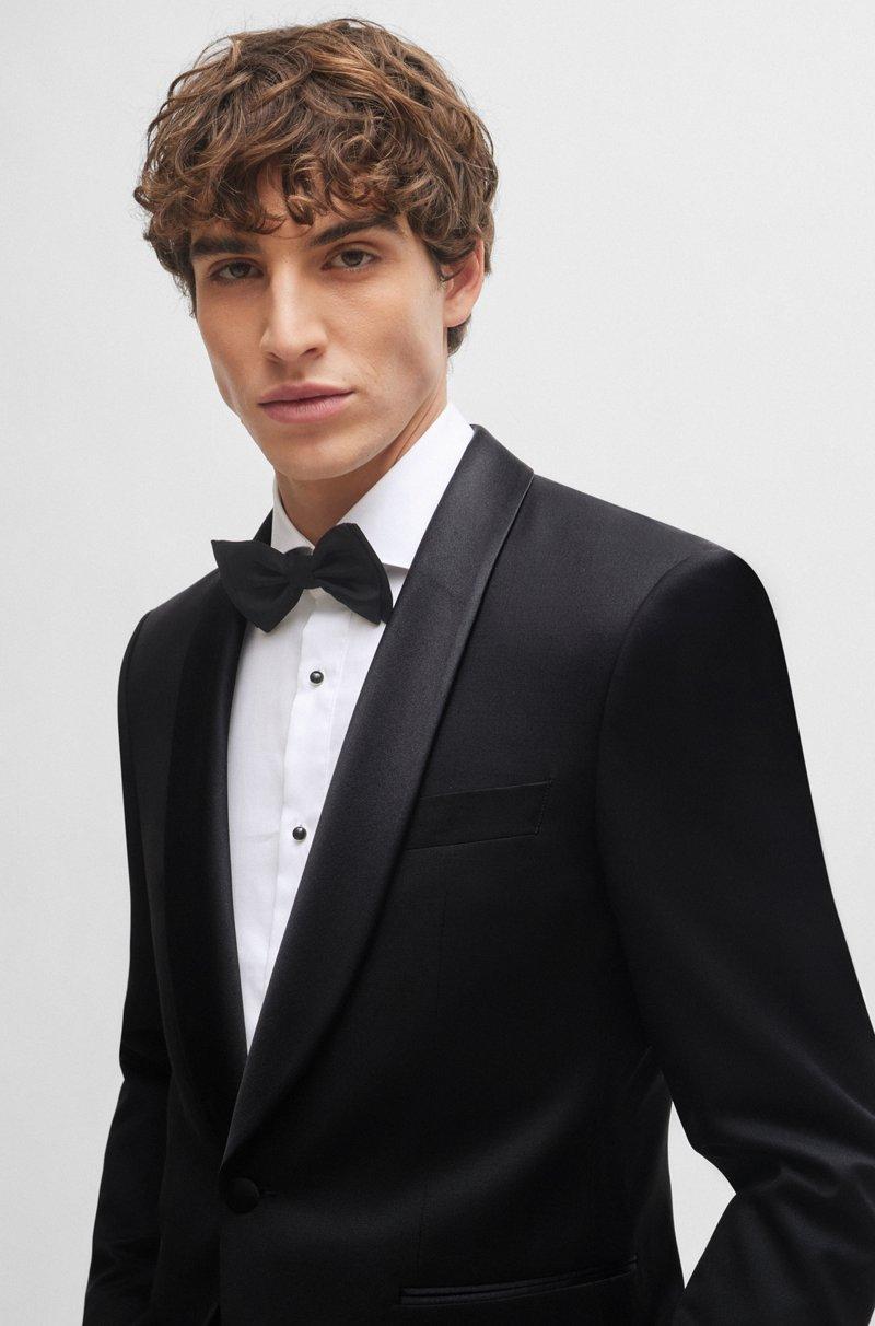 Hugo Boss Chaqueta De Esmoquin Regular Fit En Sarga De Lana Virgen