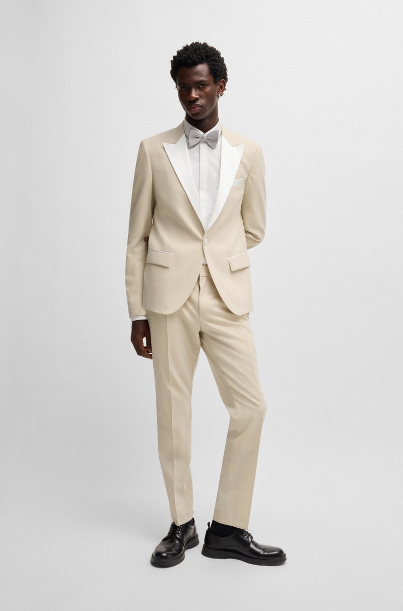 Hugo Boss Chaqueta De Esmoquin Slim Fit De Mezcla De Lana