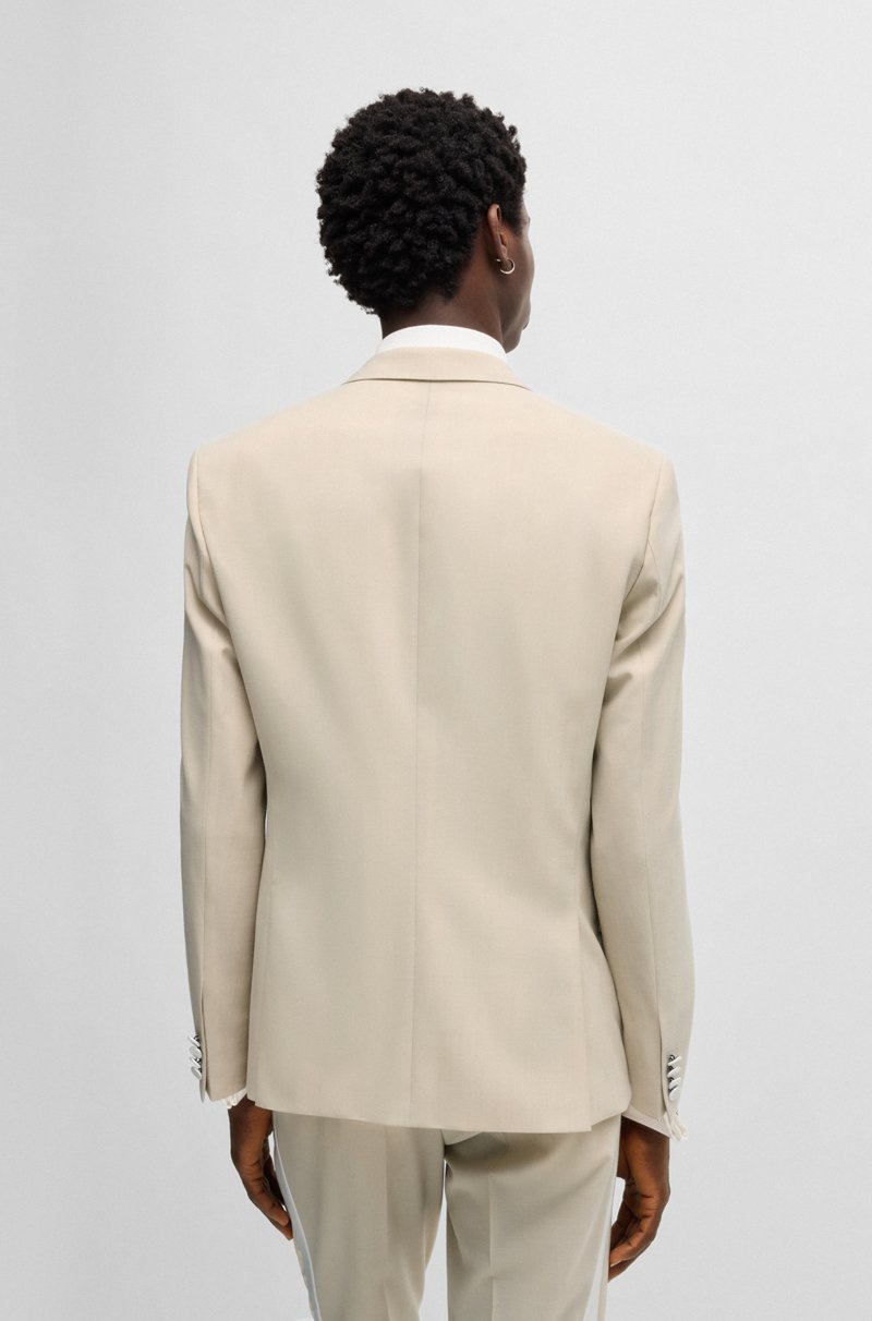 Hugo Boss Chaqueta De Esmoquin Slim Fit De Mezcla De Lana