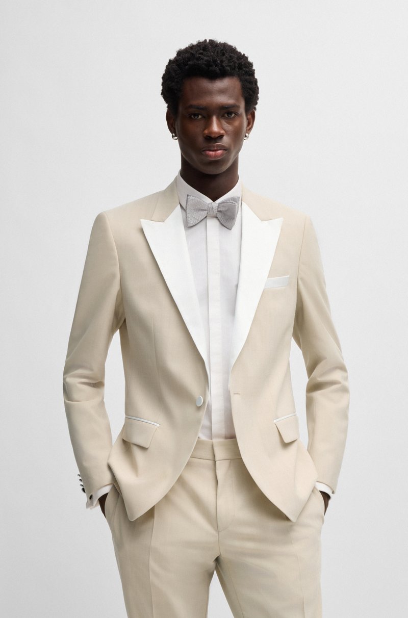 Hugo Boss Chaqueta de esmoquin slim fit de mezcla de lana