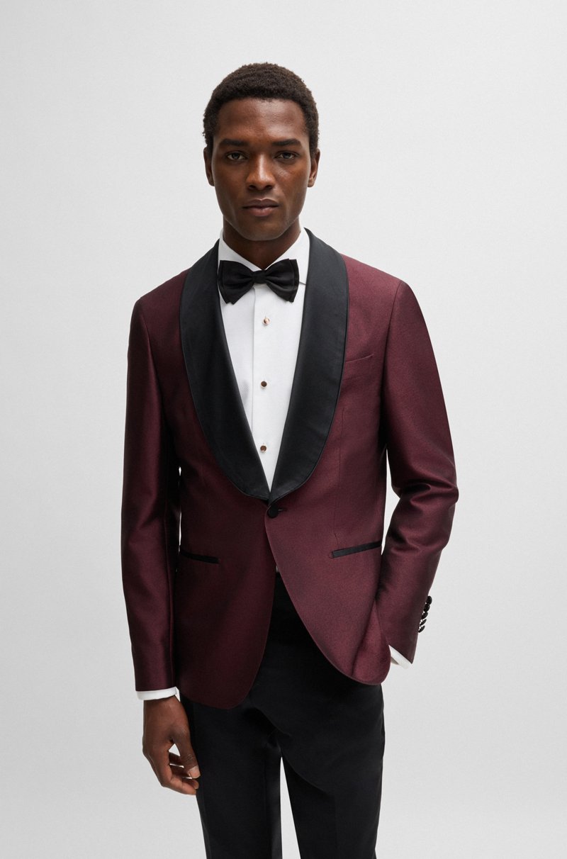 Hugo Boss Chaqueta de esmoquin slim fit en lana y seda