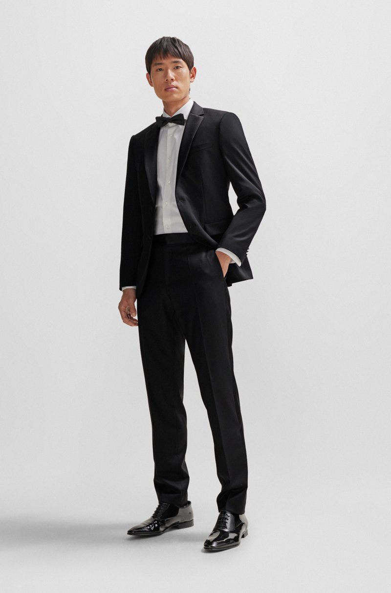 Hugo Boss Chaqueta De Esmoquin Slim Fit En Sarga De Lana Virgen