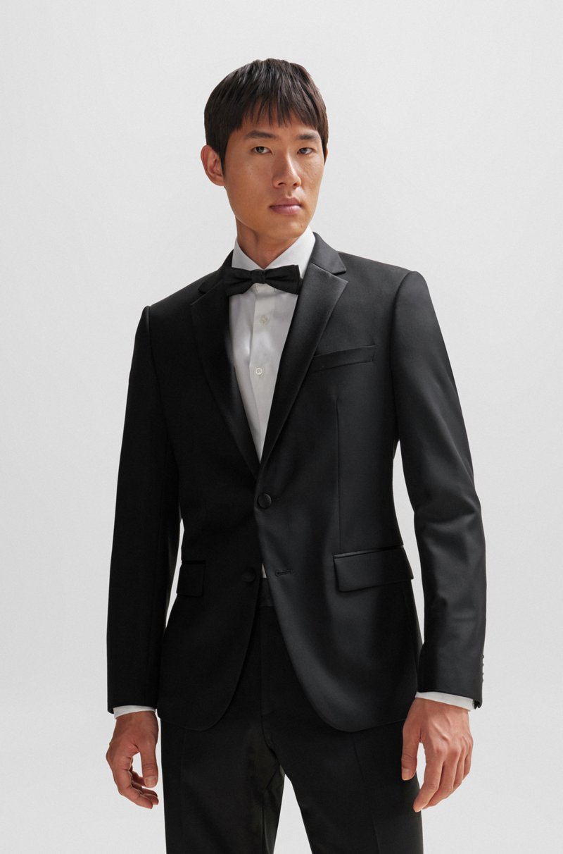 Hugo Boss Chaqueta de esmoquin slim fit en sarga de lana virgen