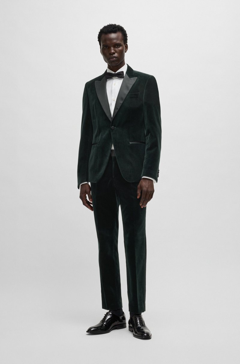 Hugo Boss Chaqueta De Esmoquin Slim Fit En Terciopelo De Algodón Puro