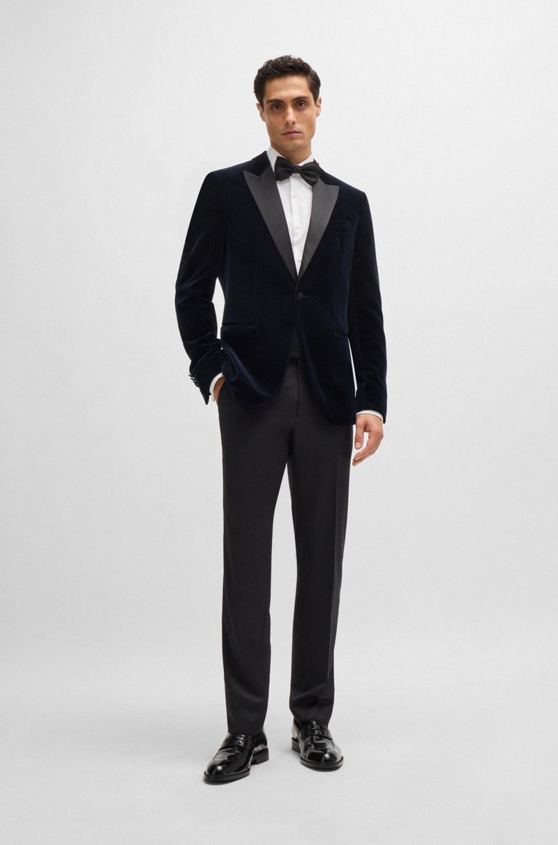 Hugo Boss Chaqueta De Esmoquin Slim Fit En Terciopelo De Algodón Puro