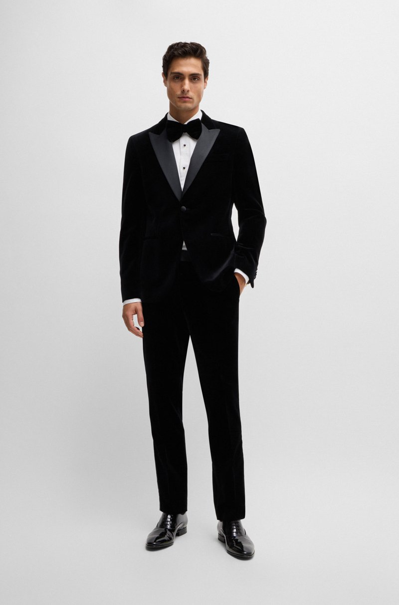 Hugo Boss Chaqueta De Esmoquin Slim Fit En Terciopelo De Algodón Puro