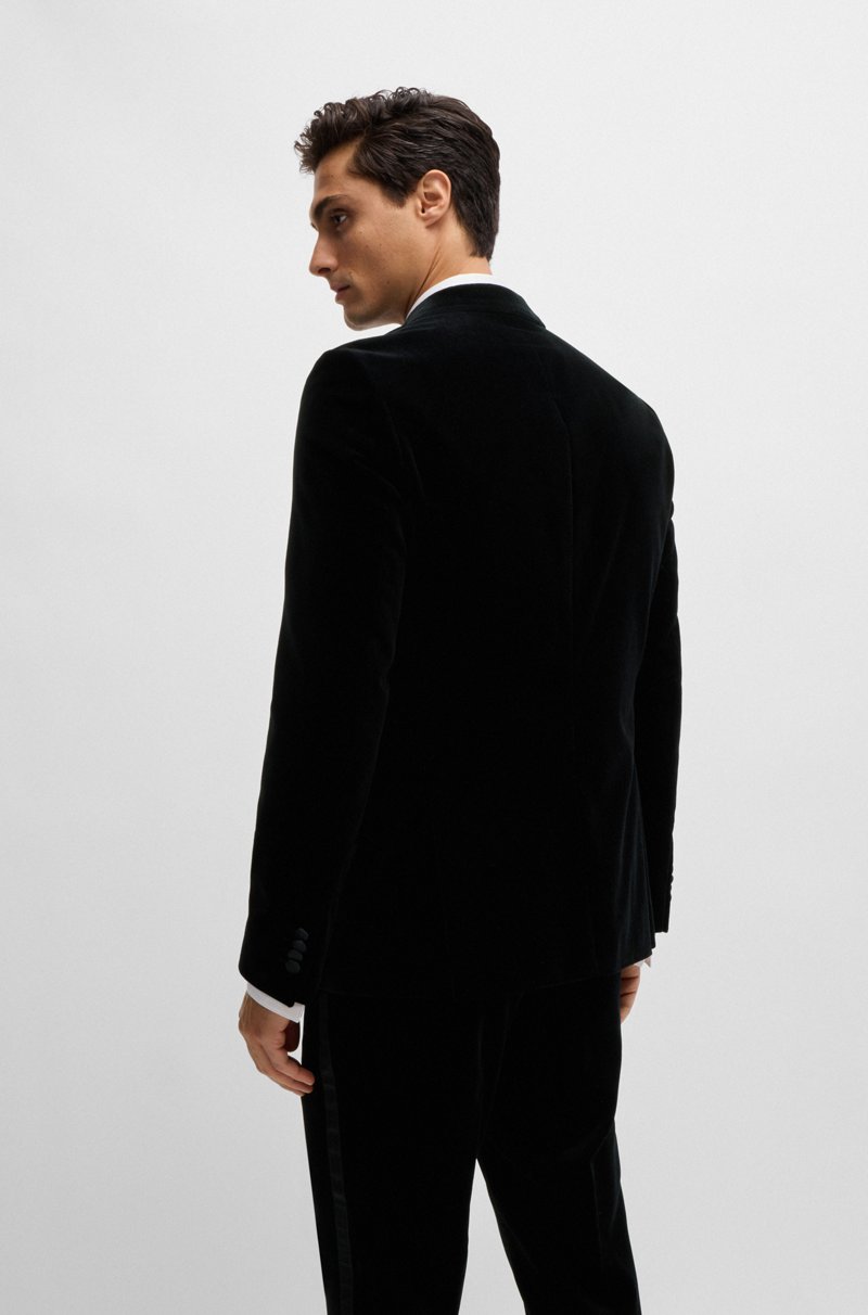 Hugo Boss Chaqueta De Esmoquin Slim Fit En Terciopelo De Algodón Puro