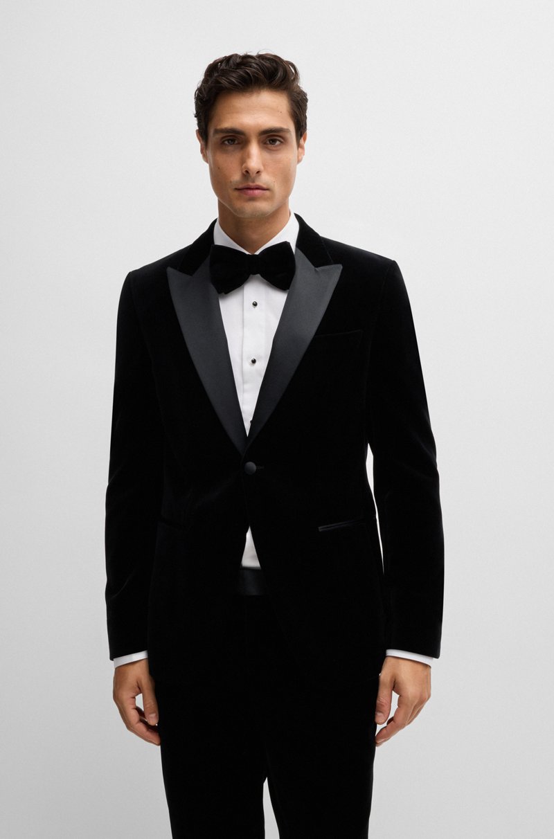 Hugo Boss Chaqueta de esmoquin slim fit en terciopelo de algodón puro