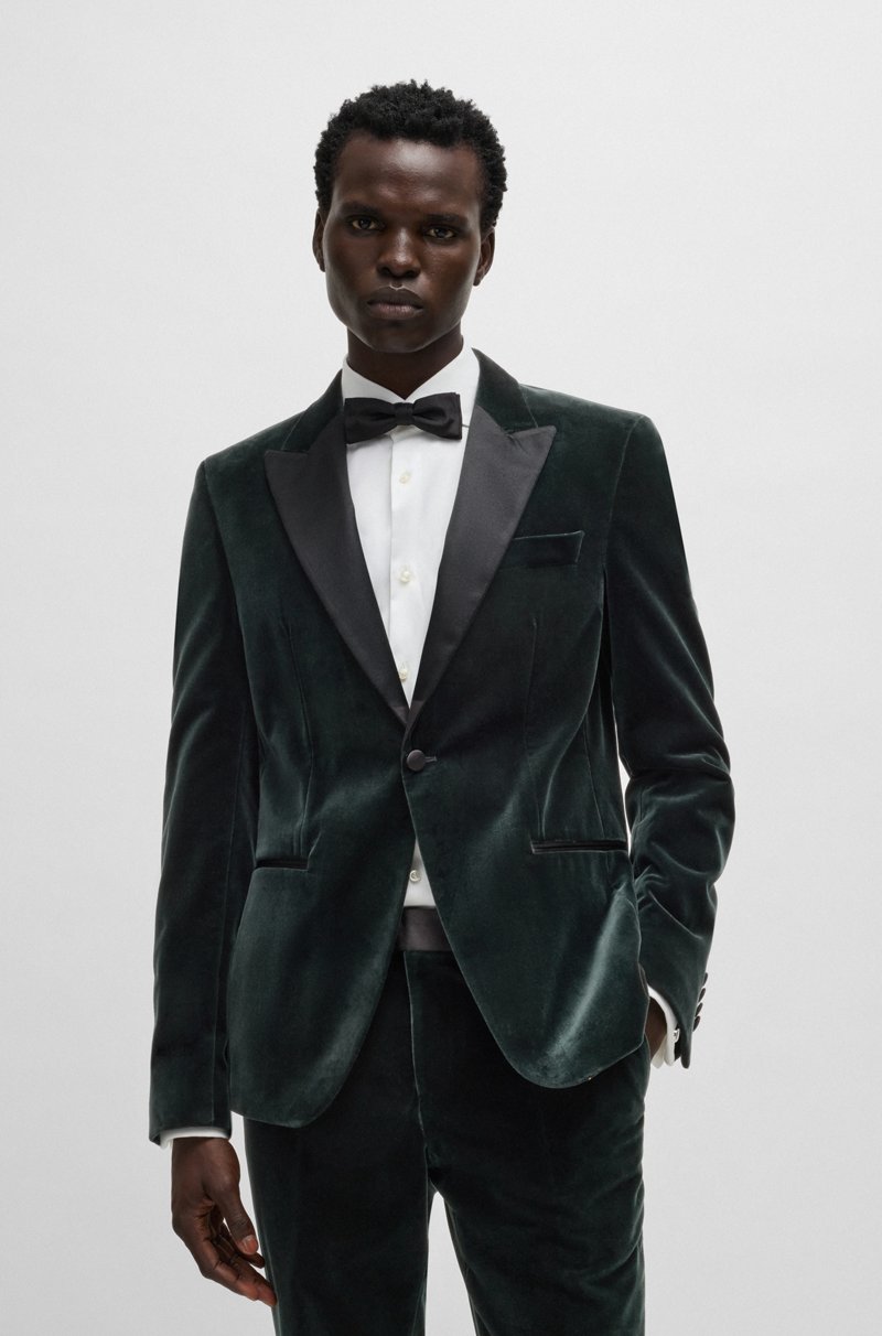 Hugo Boss Chaqueta de esmoquin slim fit en terciopelo de algodón puro