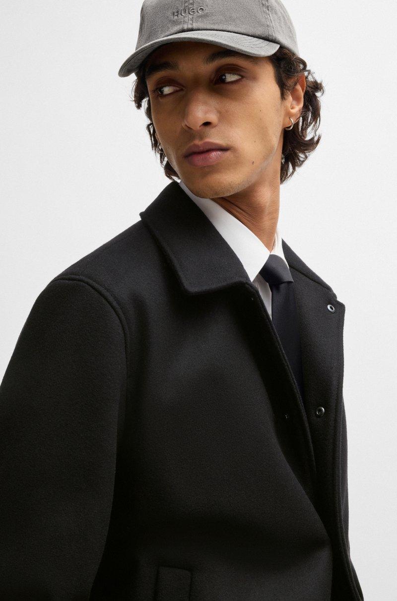 Hugo Boss Chaqueta De Estilo Deportivo En Mezcla De Lana Virgen Con Dobladillo Ajustable