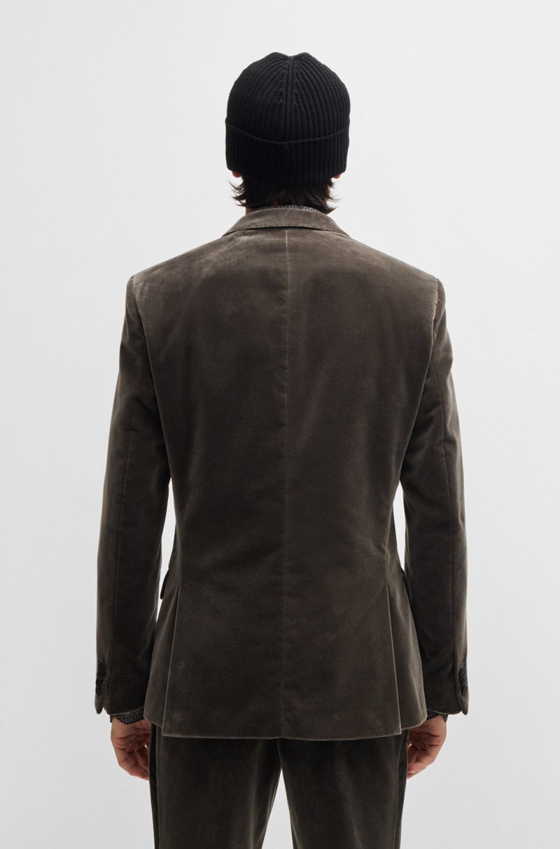 Hugo Boss Chaqueta De Fiesta Slim Fit En Terciopelo De Algodón Elástico Técnico