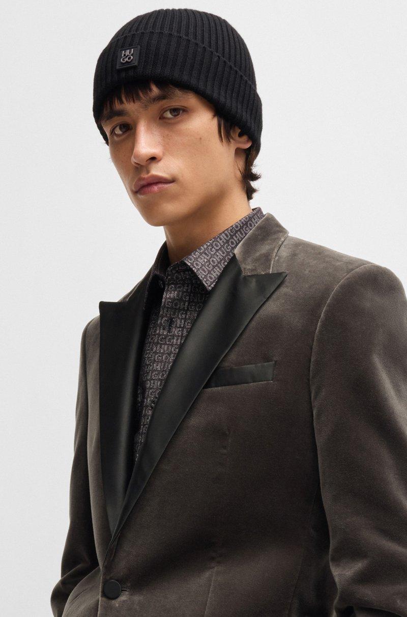 Hugo Boss Chaqueta De Fiesta Slim Fit En Terciopelo De Algodón Elástico Técnico