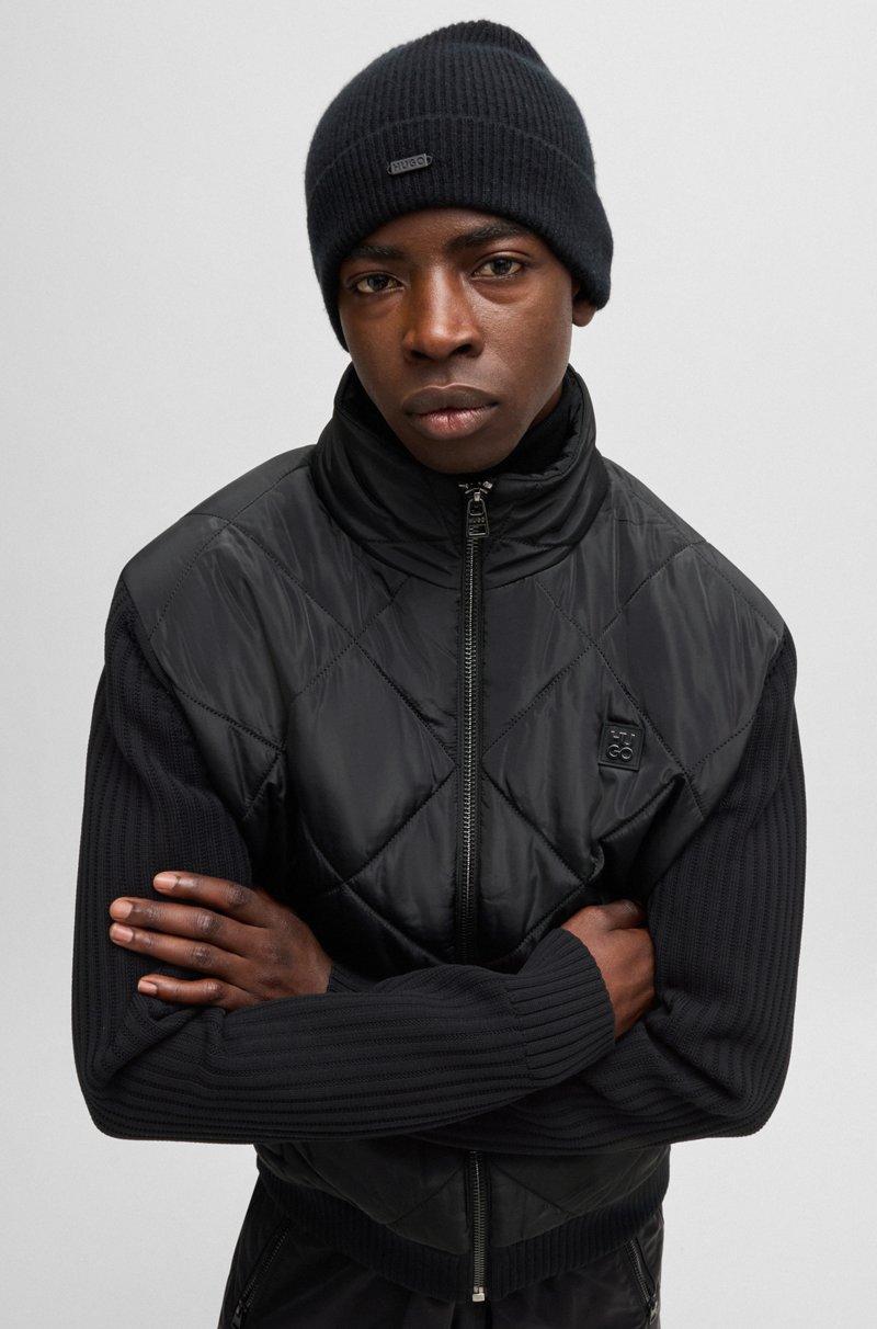 Hugo Boss Chaqueta De Mezcla De Materiales Con Panel Delantero Guateado