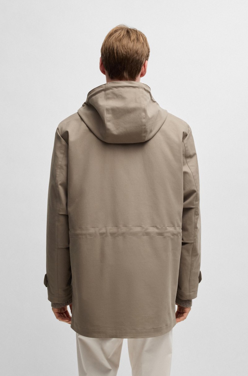 Hugo Boss Chaqueta De Mezcla De Plumón Con Capucha Y Chaleco Extraíble