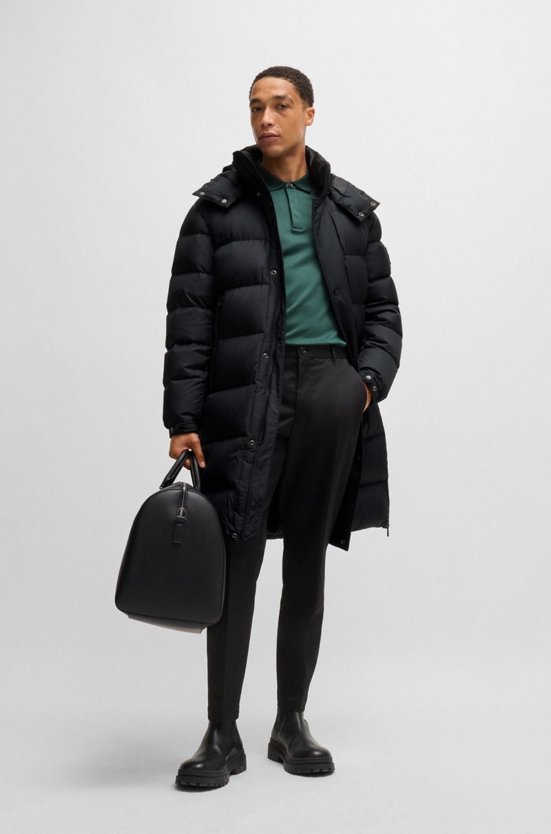 Hugo Boss Chaqueta De Plumón En Tejido Repelente Al Agua Con Capucha Extraíble