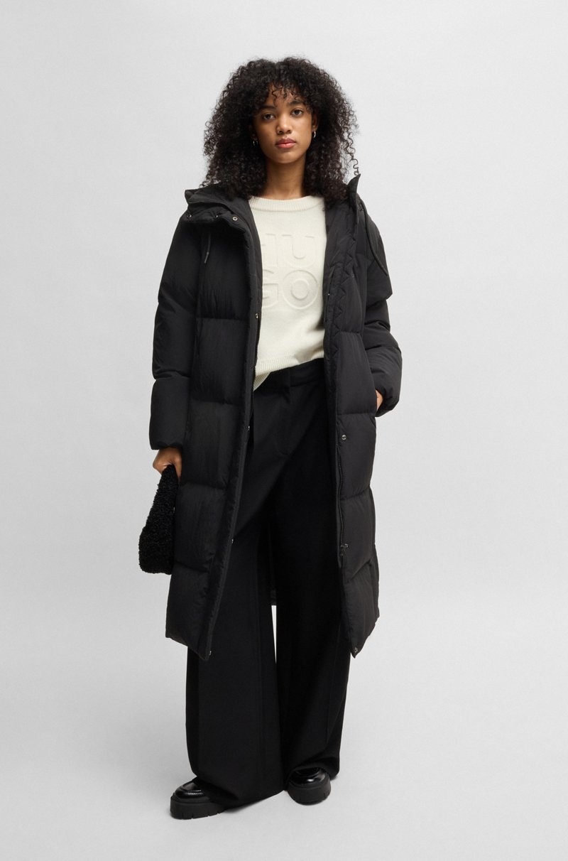 Hugo Boss Chaqueta De Plumón Repelente Al Agua Con Detalle Del Logo Apilado