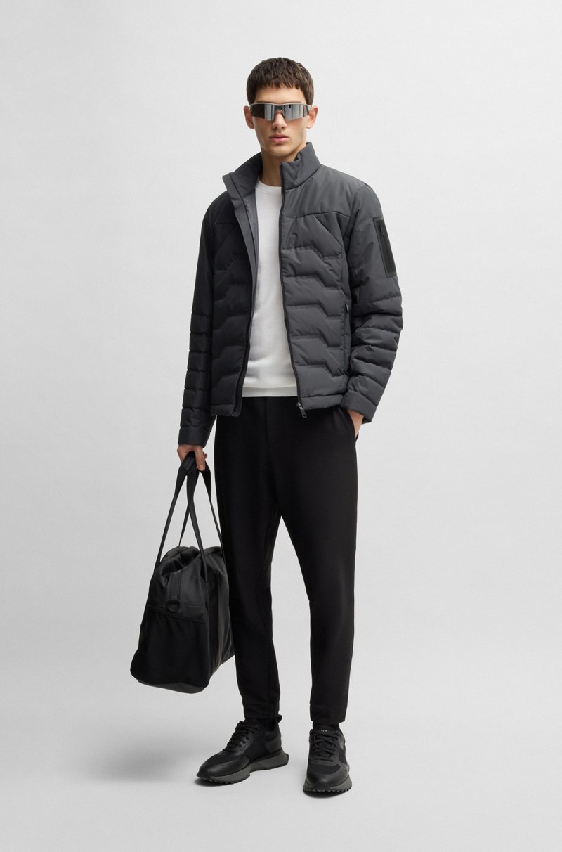 Hugo Boss Chaqueta De Plumón Repelente Al Agua Con Detalles De Cremalleras