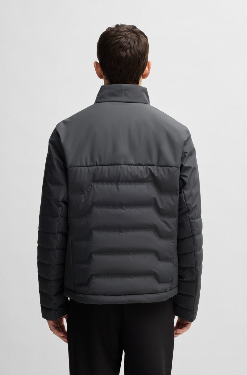 Hugo Boss Chaqueta De Plumón Repelente Al Agua Con Detalles De Cremalleras