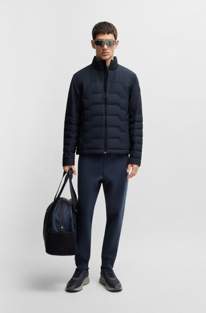 Hugo Boss Chaqueta De Plumón Repelente Al Agua Con Detalles De Cremalleras