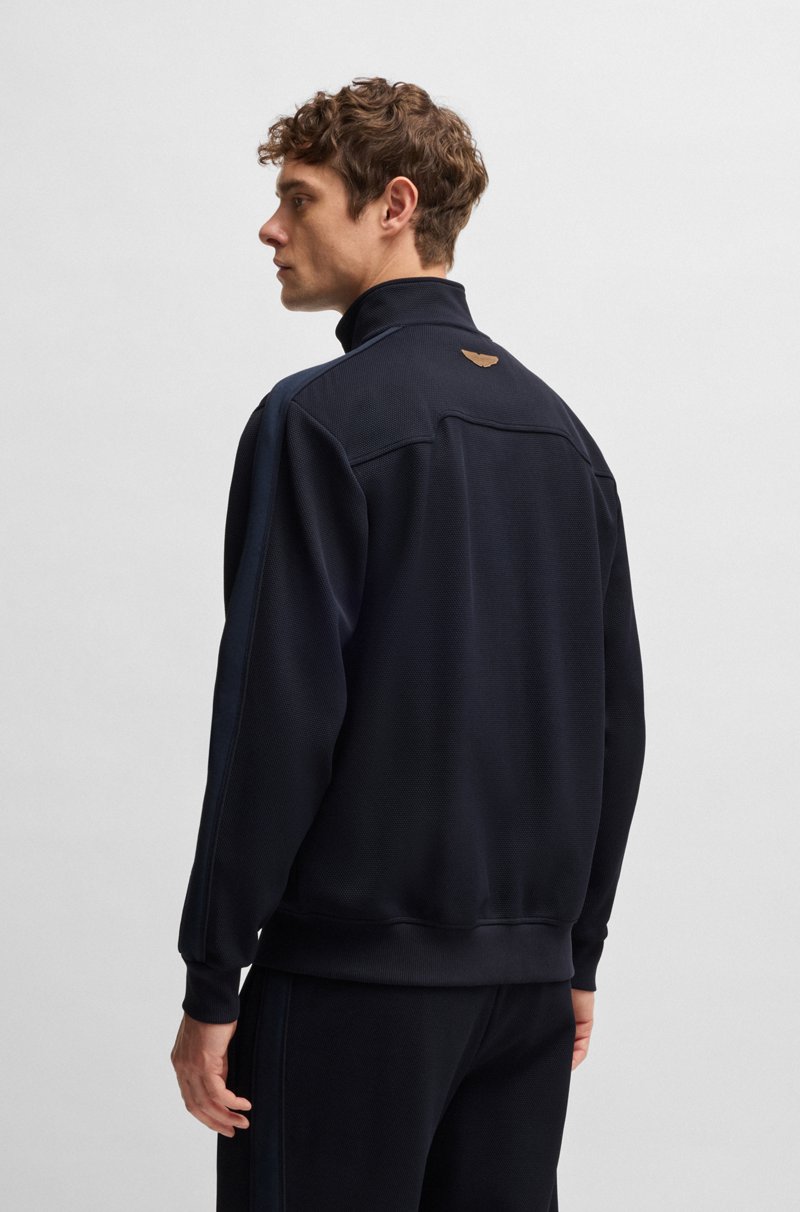 Hugo Boss Chaqueta De Punto BOSS X ASTON MARTIN Con Raya De Piel Calada