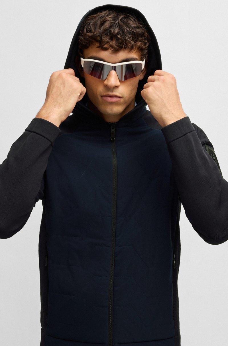 Hugo Boss Chaqueta De Punto Con Parte Delantera Acolchada