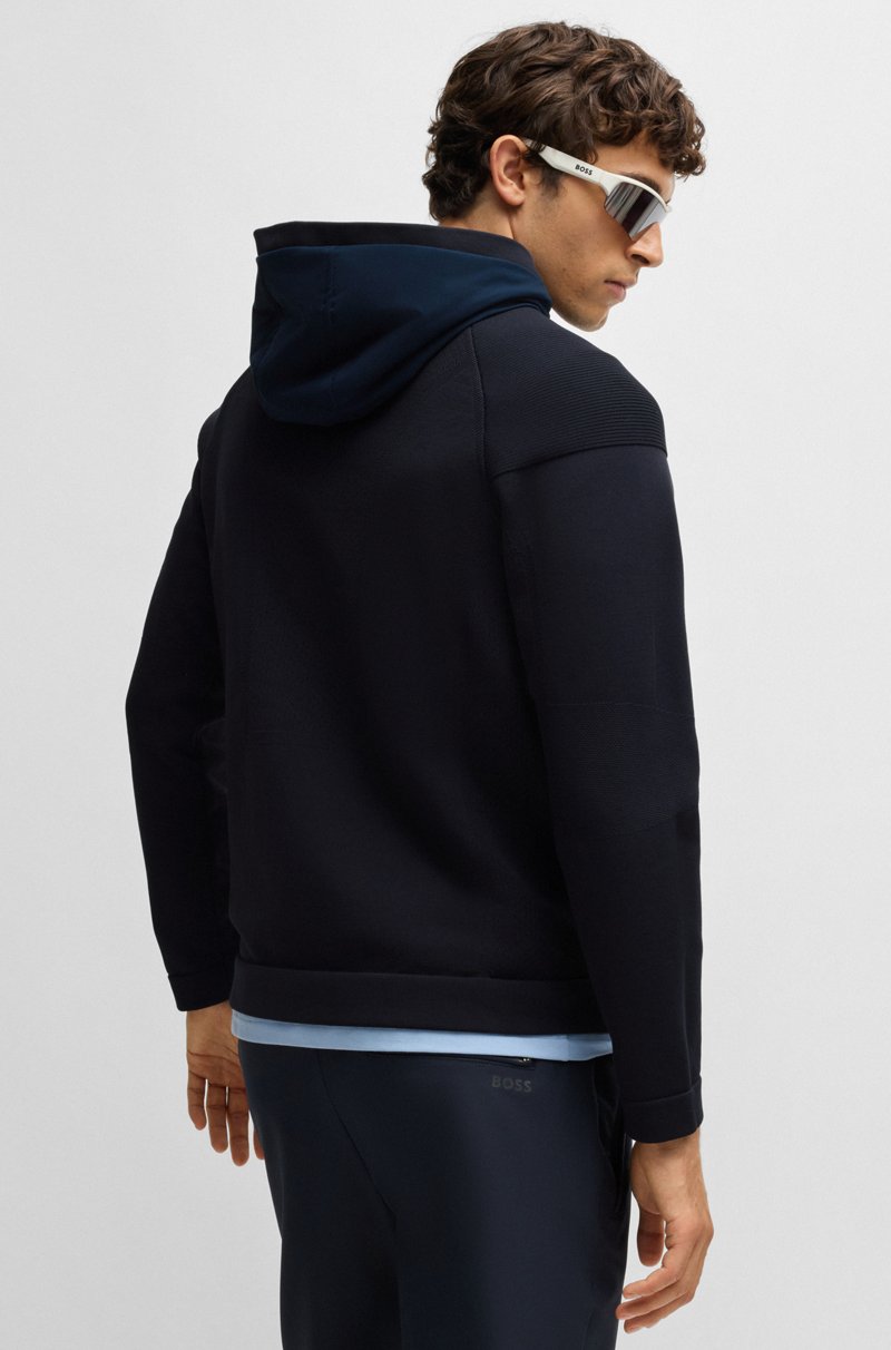 Hugo Boss Chaqueta De Punto Con Parte Delantera Acolchada