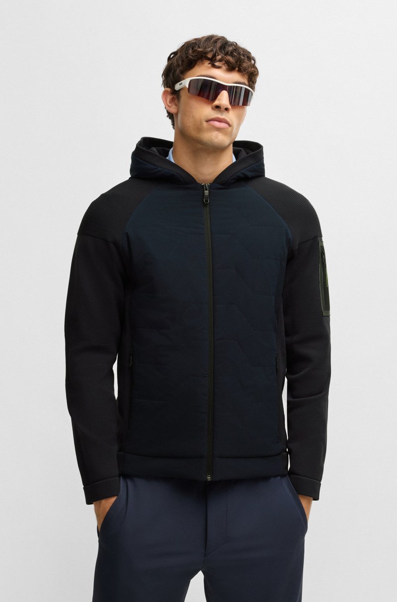 Hugo Boss Chaqueta de punto con parte delantera acolchada