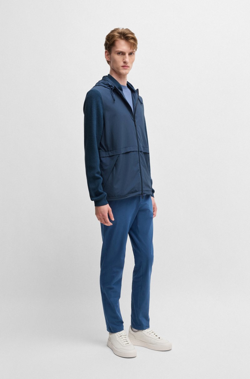 Hugo Boss Chaqueta De Tejido Softshell Con Detalles De Punto