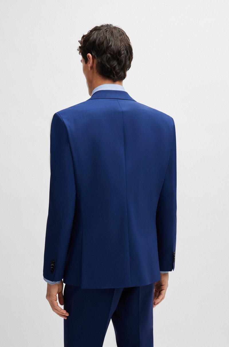 Hugo Boss Chaqueta De Traje Regular Fit En Lana Virgen Elástica