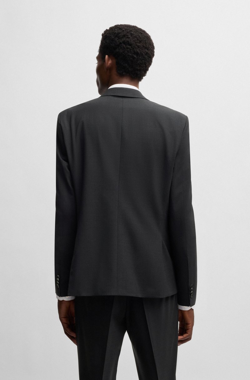 Hugo Boss Chaqueta De Traje Regular Fit En Lana Virgen Elástica
