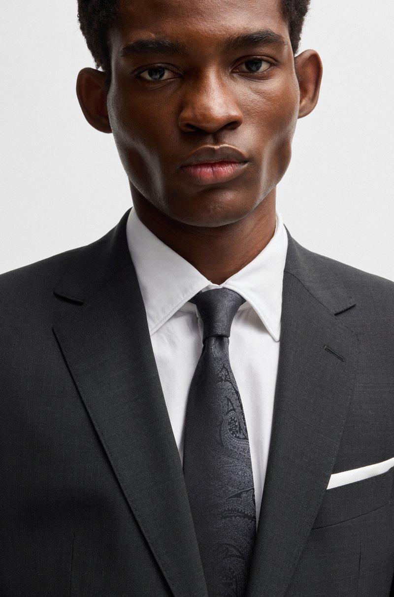 Hugo Boss Chaqueta De Traje Regular Fit En Lana Virgen Elástica