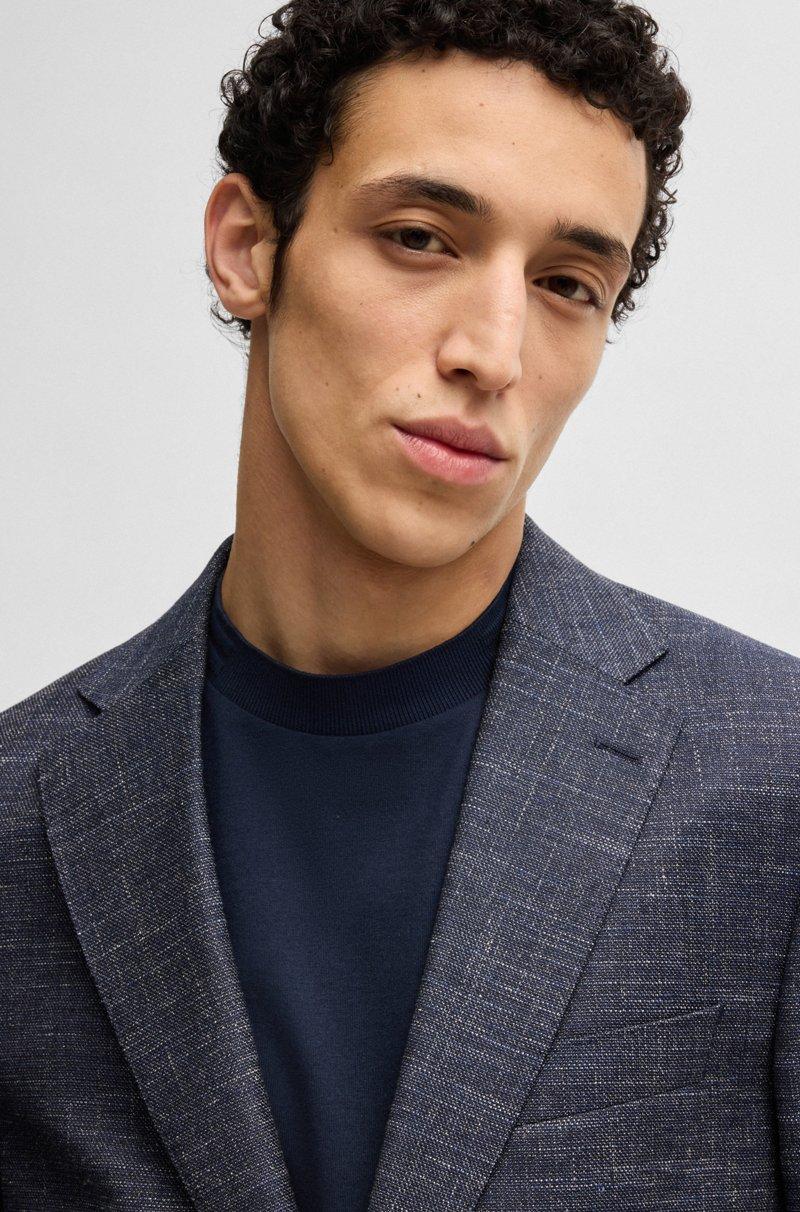 Hugo Boss Chaqueta De Traje Slim Fit De Tejido Elástico Estampado