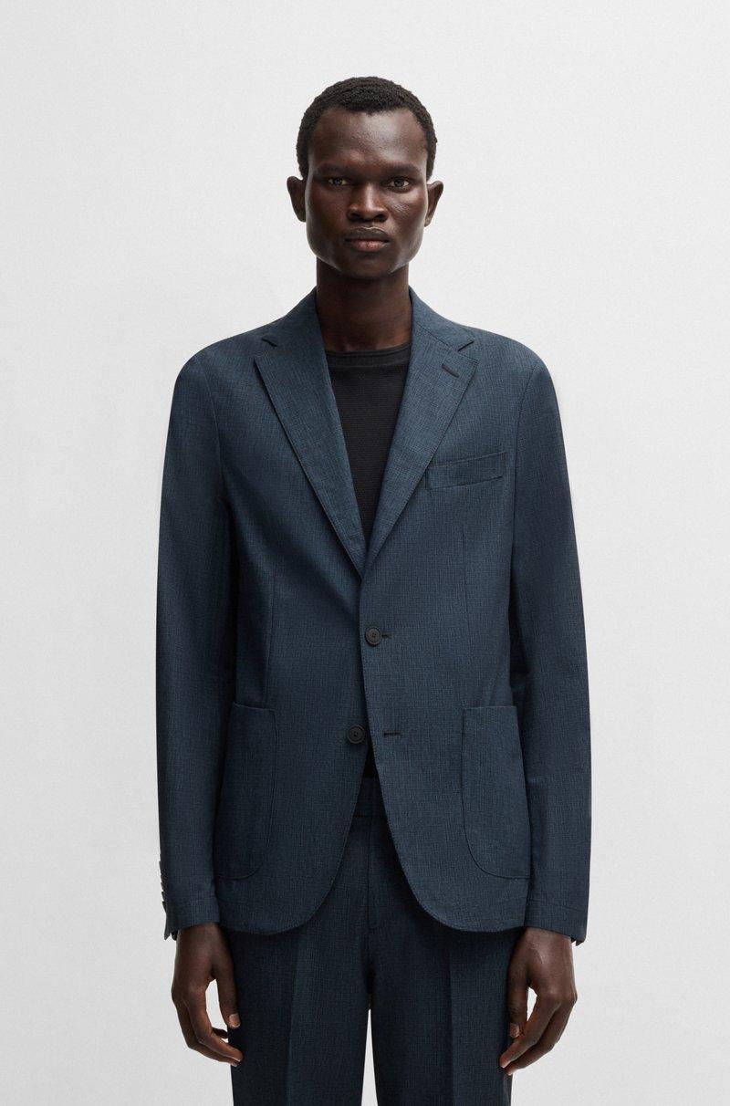 Hugo Boss Chaqueta de traje slim fit plegable de tejido repelente al agua