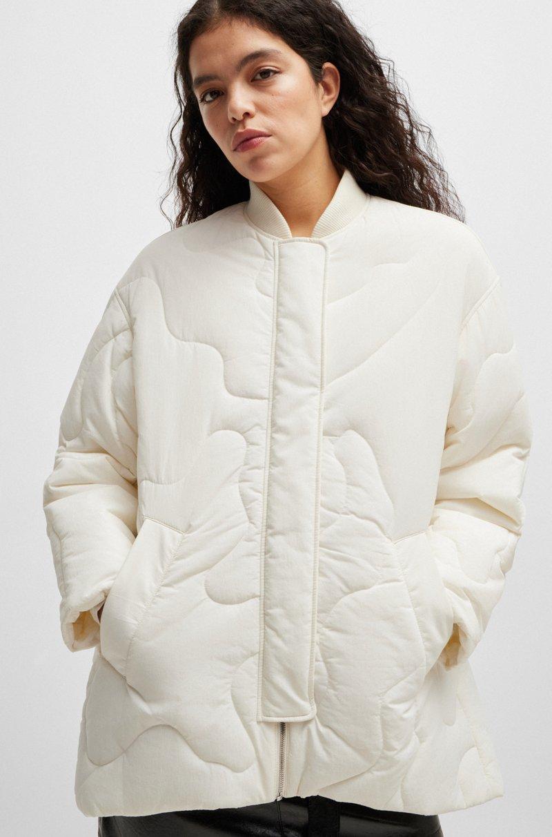 Hugo Boss Chaqueta Guateada Con Acabado Repelente Al Agua