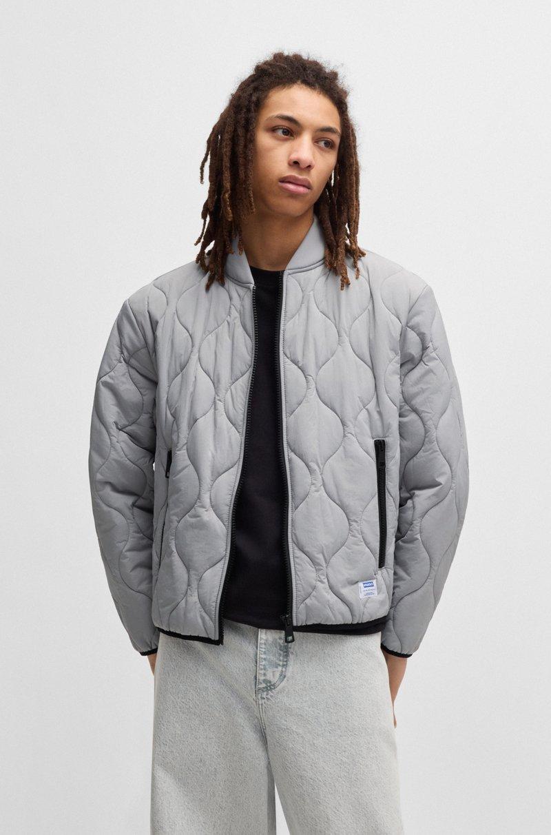 Hugo Boss Chaqueta guateada repelente al agua con insignia de logo