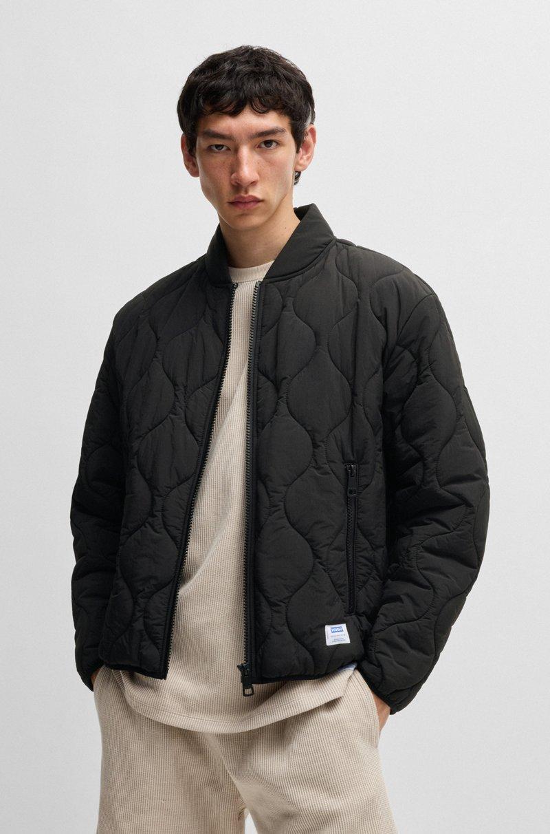 Hugo Boss Chaqueta guateada repelente al agua con insignia de logo