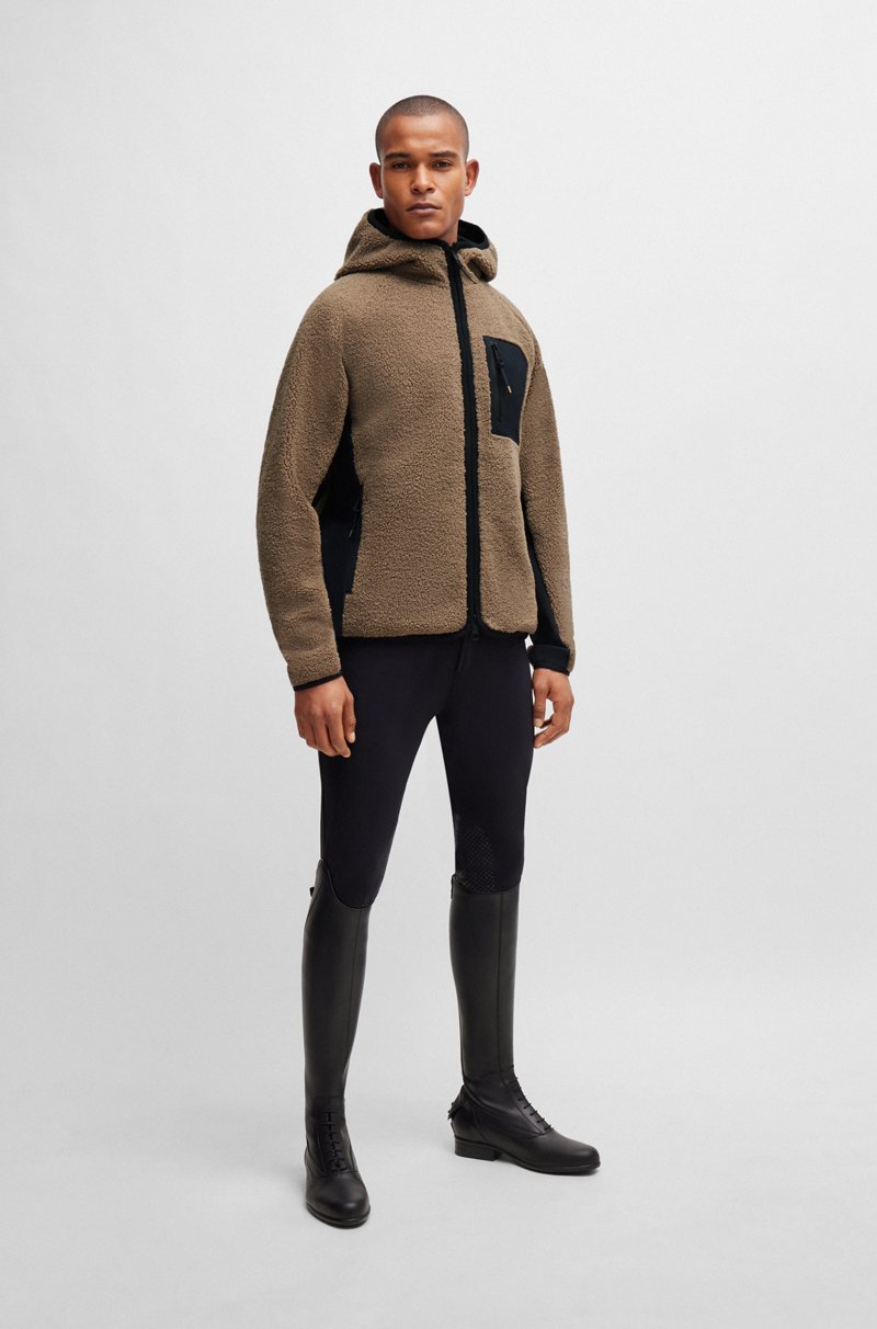 Hugo Boss Chaqueta Híbrida Con Capucha Para Equitación De Cómodo Peluche