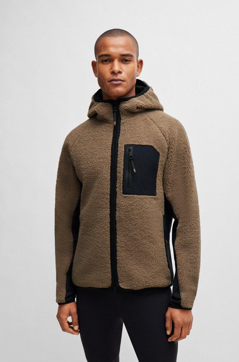 Hugo Boss Chaqueta Híbrida Con Capucha Para Equitación De Cómodo Peluche