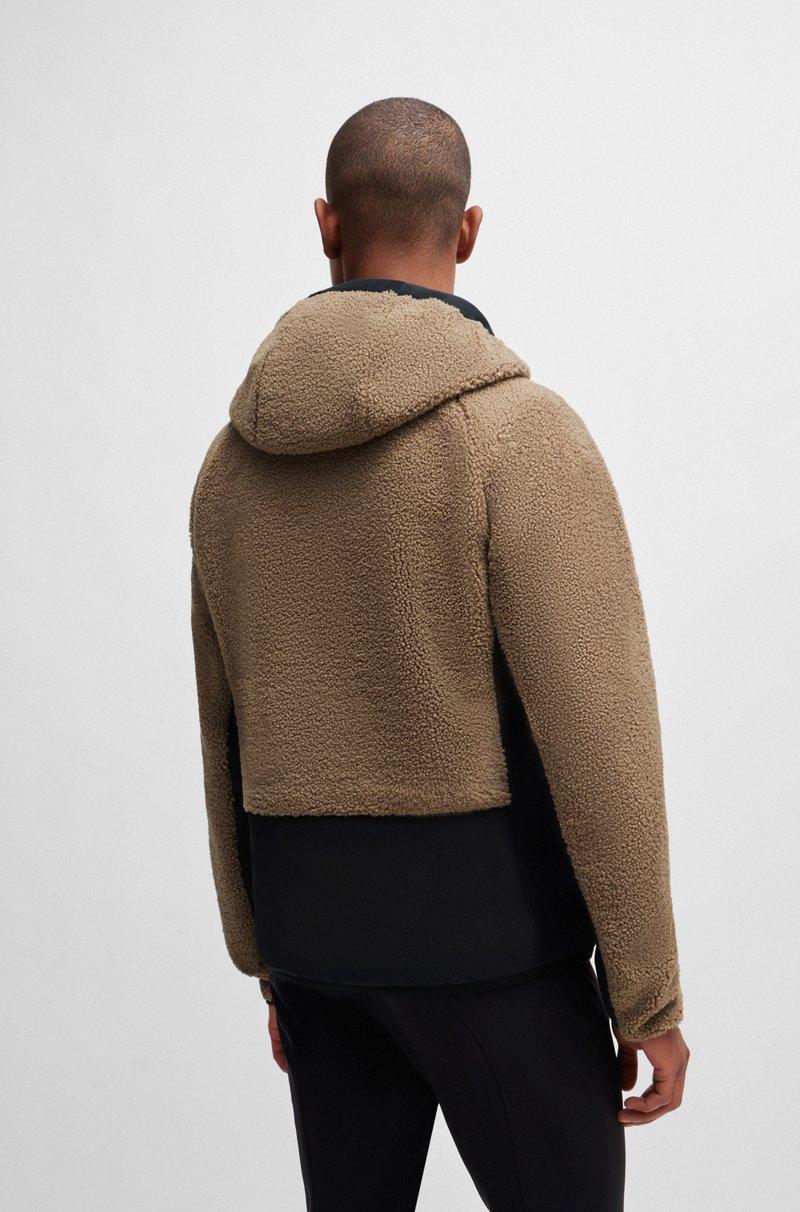 Hugo Boss Chaqueta Híbrida Con Capucha Para Equitación De Cómodo Peluche