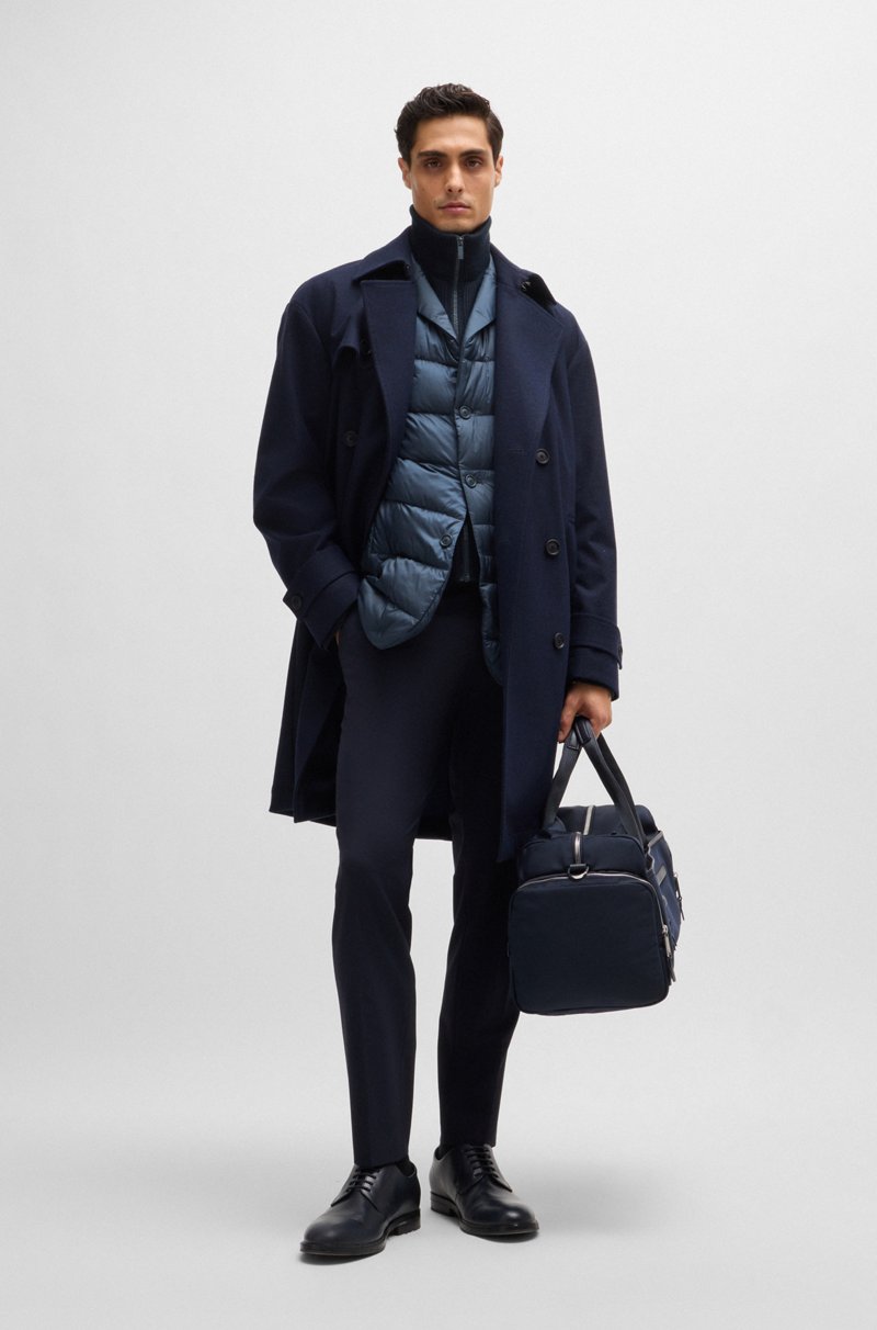 Hugo Boss Chaqueta Híbrida Slim Fit Con Incrustación De Punto