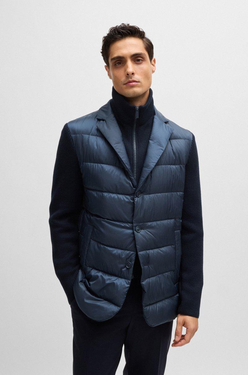 Hugo Boss Chaqueta híbrida slim fit con incrustación de punto