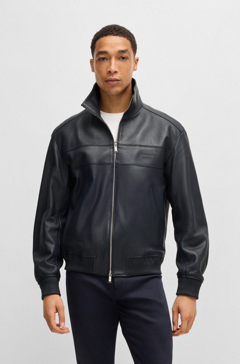Hugo Boss Chaqueta Porsche x BOSS regular fit de piel