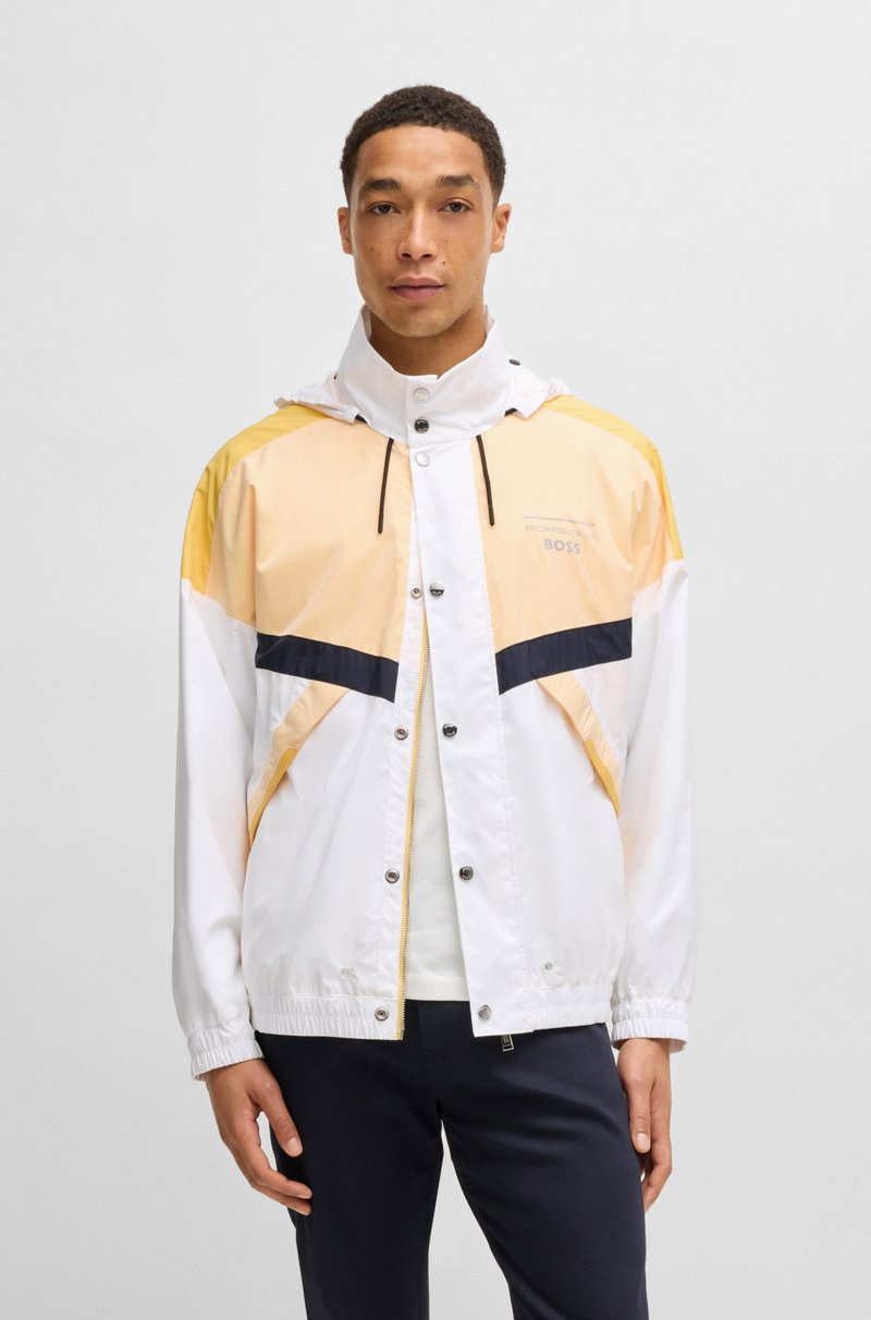 Hugo Boss Chaqueta Porsche x BOSS repelente al agua con bloques de color