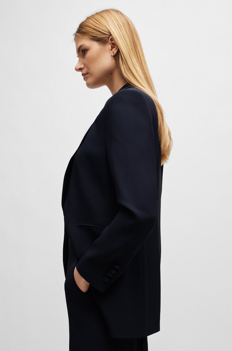 Hugo Boss Chaqueta Regular Fit Con Parte Delantera De Diseño Abierto