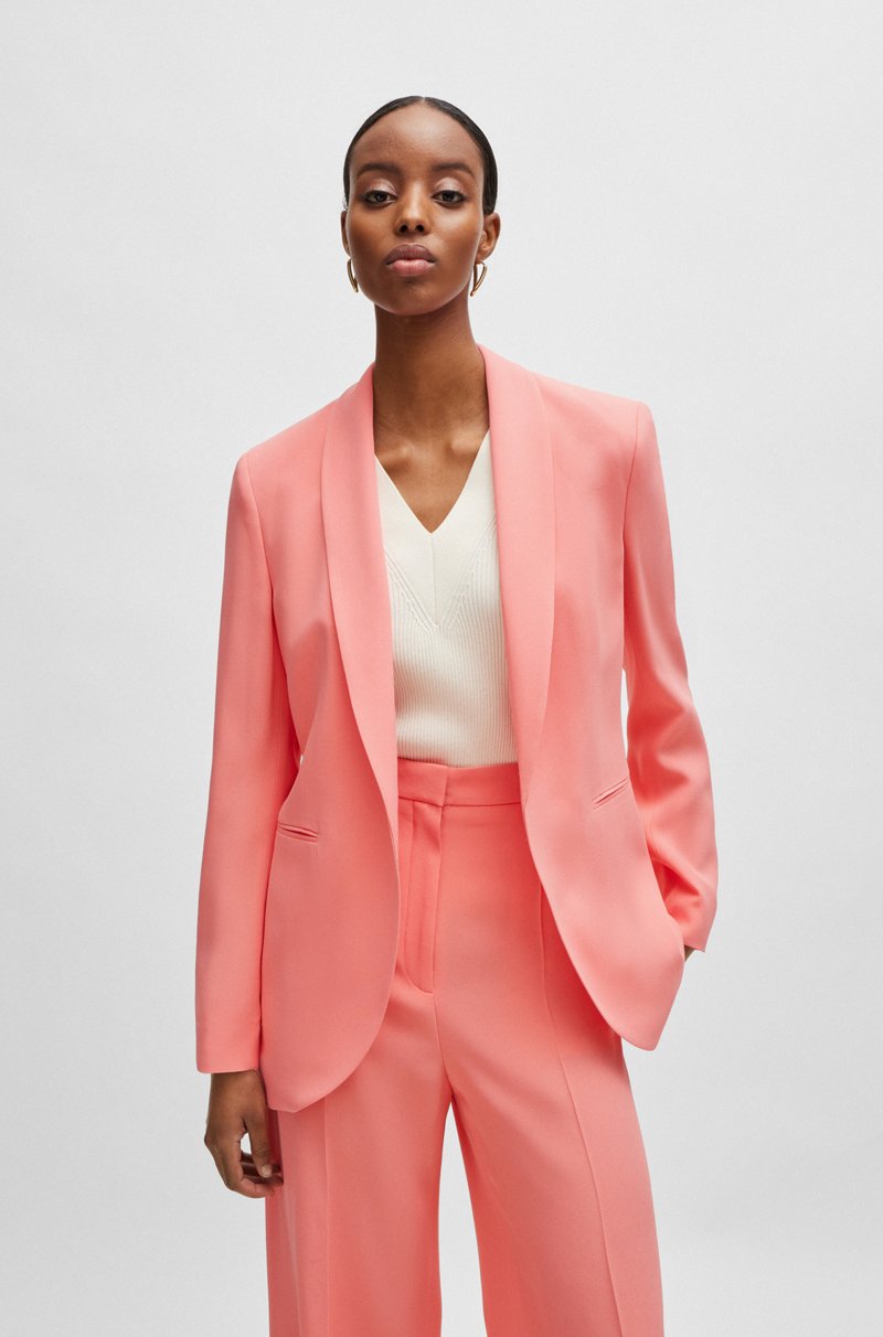 Hugo Boss Chaqueta regular fit con parte delantera de diseño abierto
