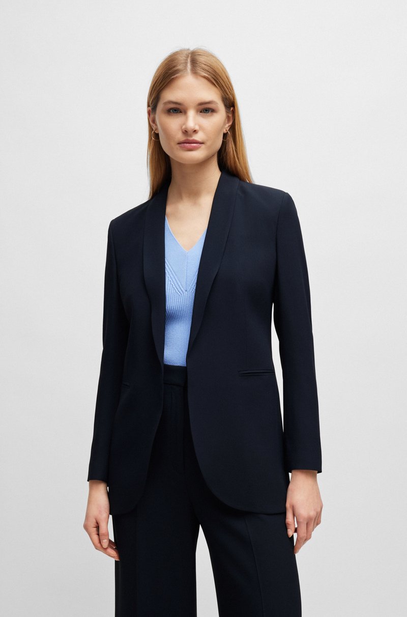 Hugo Boss Chaqueta regular fit con parte delantera de diseño abierto