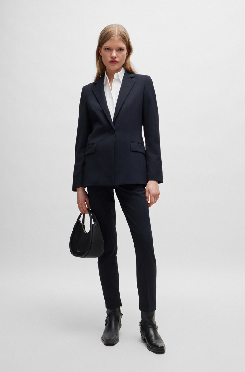 Hugo Boss Chaqueta Regular Fit Con Solapas Descendentes